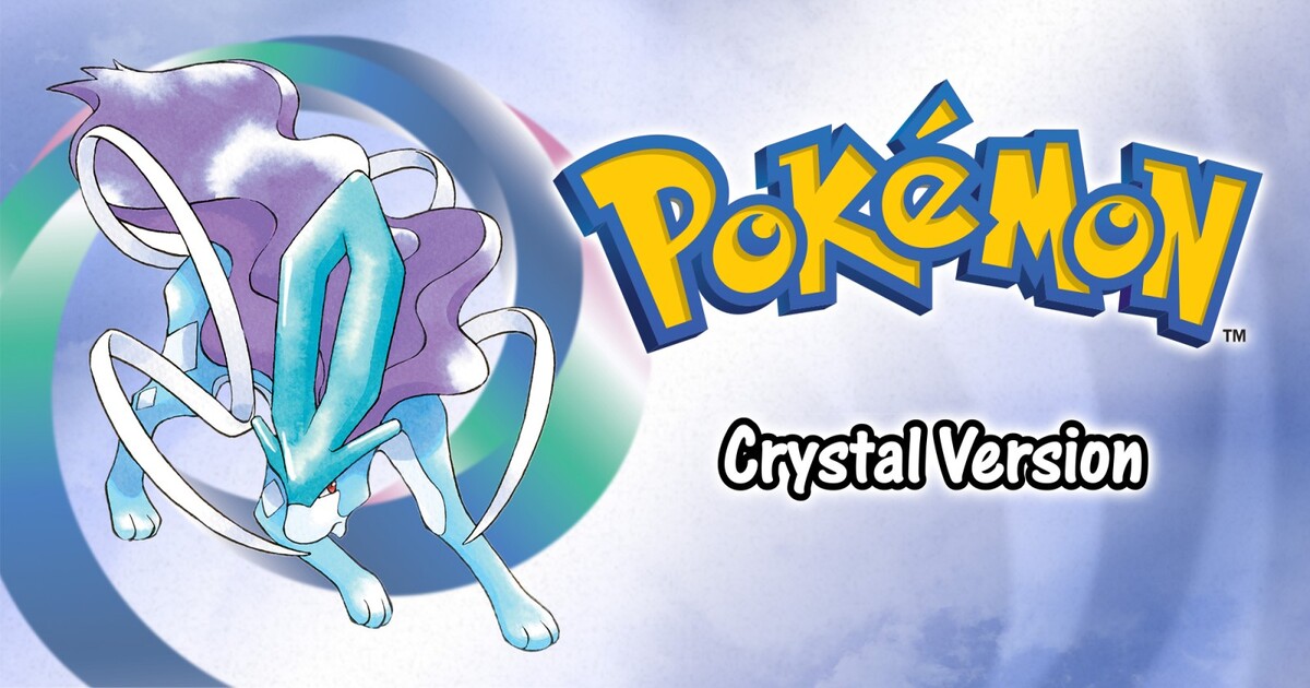 Cover art of Pokémon Crystal Version on Game Boy Color with legendary Pokémon Suicune.